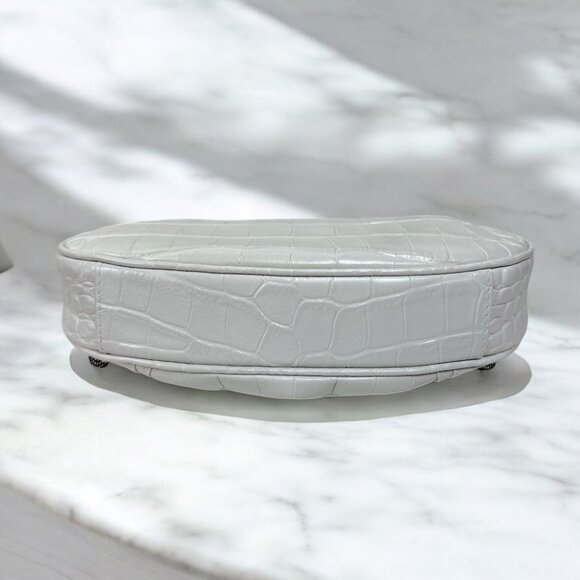 NWT Authentic Balenciaga Le Cagole Crocodile Embossed Mini Bag With Chain - Picture 12 of 15